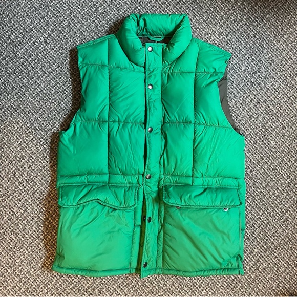 J. Crew Size M Nordic Puffer Vest Jacket With Primaloft Kelly Green - Picture 1 of 9